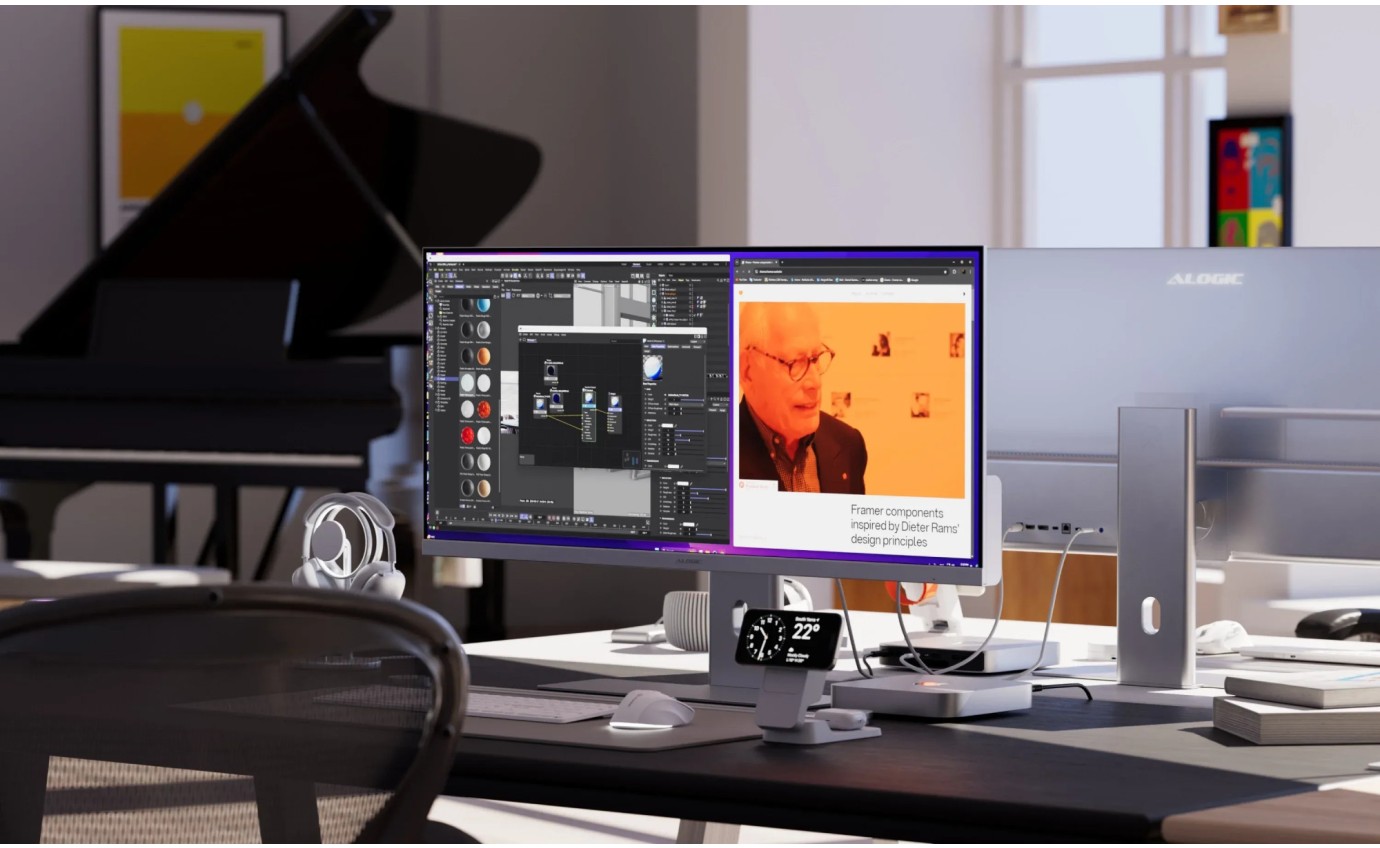 ALOGIC 34 inch Edge 21:9 Ultrawide QHD 100Hz Monitor with USB-C Dock & 90W Power Delivery 34C2KPD