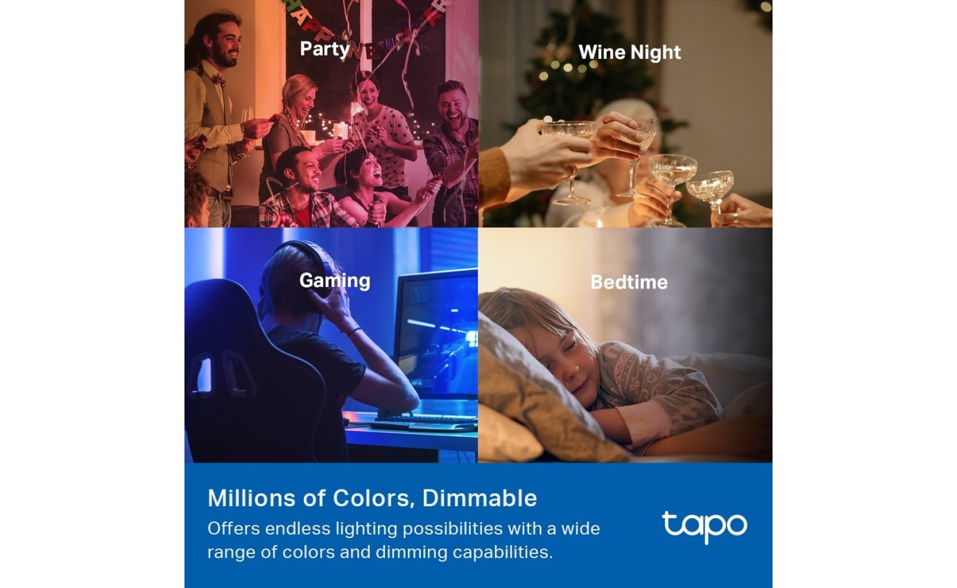 Tapo Smart Wi-Fi Multicolour Light Bulb (E27) TAPOL535E