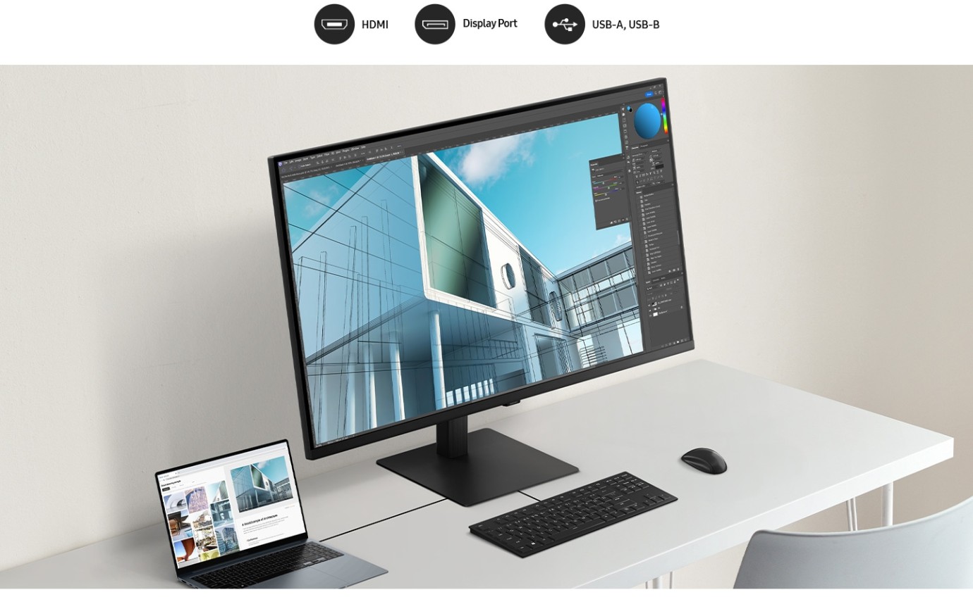 Samsung 37 inch ViewFinity S80D 4K UHD Monitor LS37D802EAEXXY