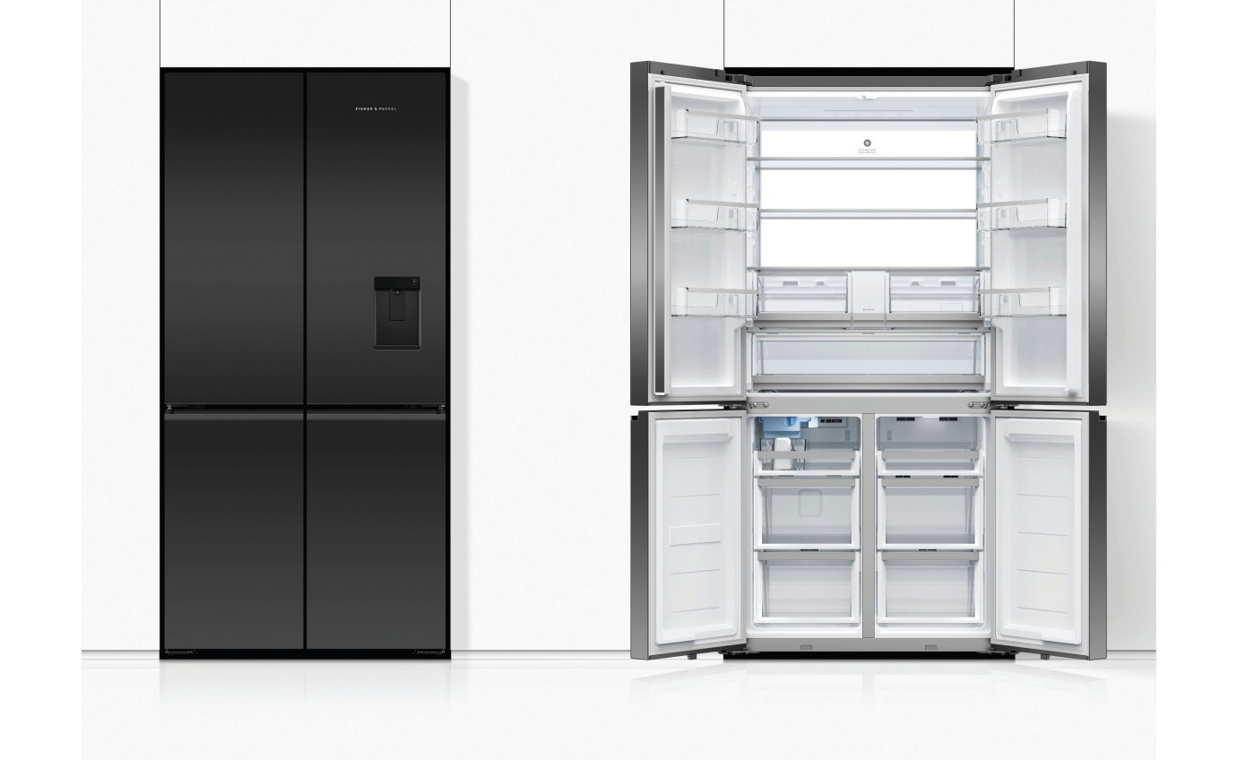 Fisher & Paykel 690L Series 7 Quad Door Refrigerator Freezer, Ice & Water RF730QZUVB1