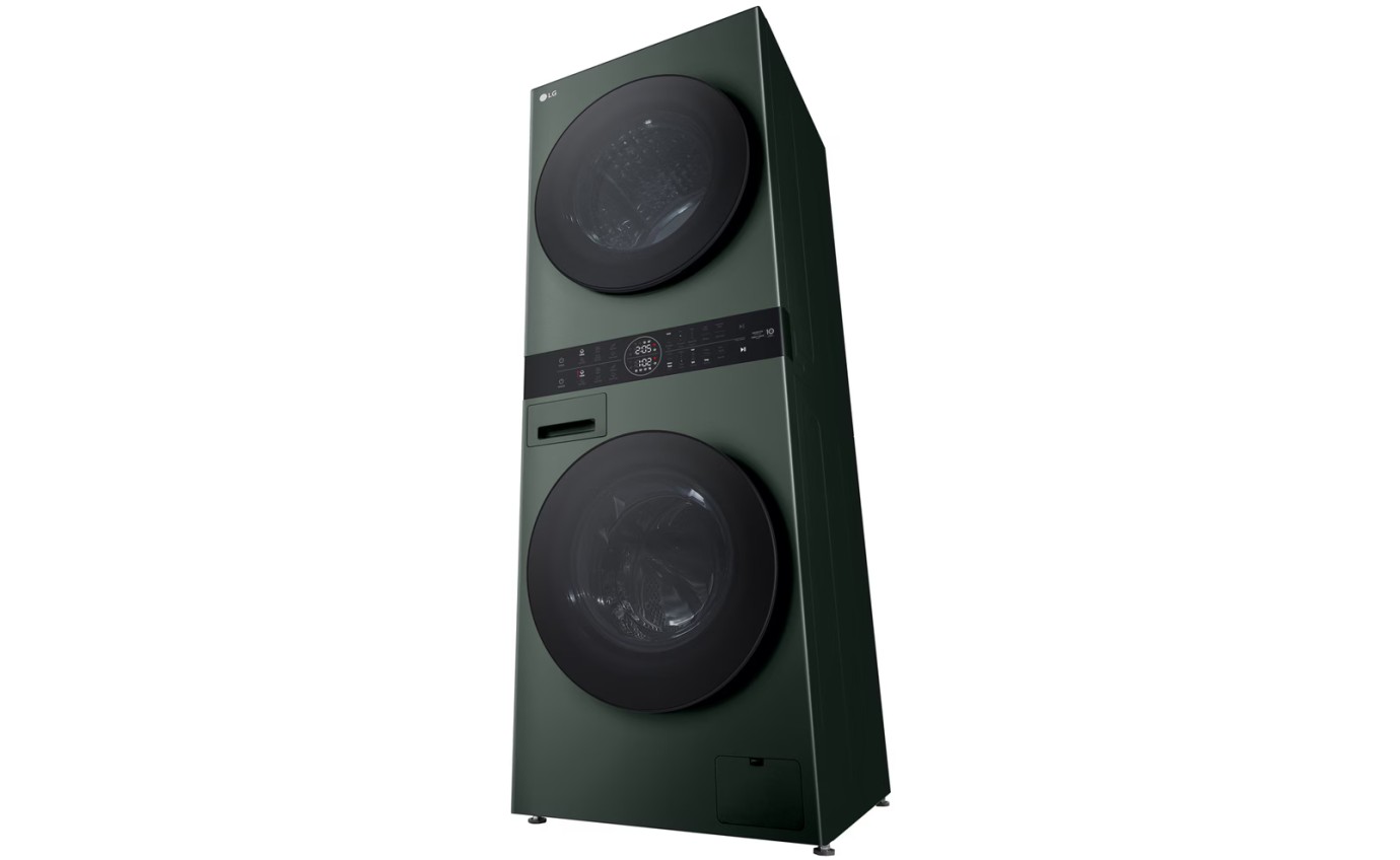 LG 12/10kg WashTower&trade; Stacked Washer Dryer (Forest Green) WWT1210FGX