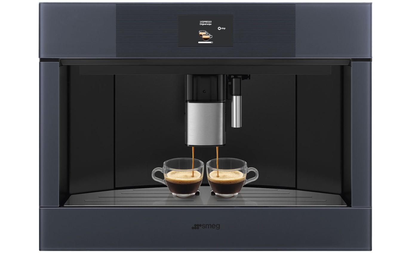 Smeg 45cm Linea Built-in Coffee Machine (Neptune Grey) CMS4104G