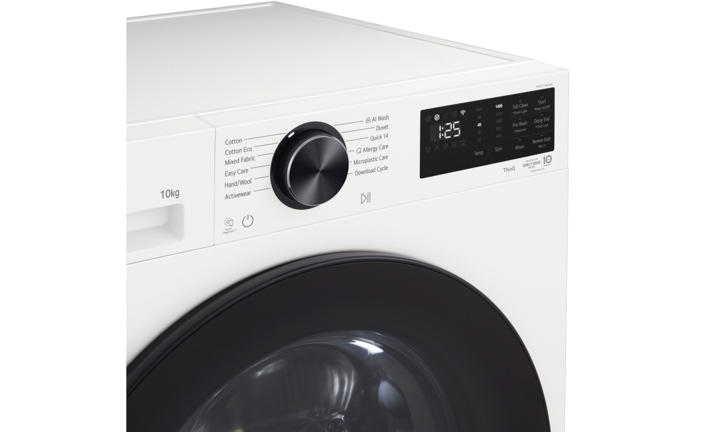 LG 10kg Series 3 Front Load Washing Machine (Essence White) WX31410W