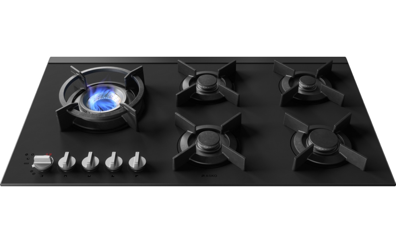 ASKO 90cm Ceramic Glass Gas Hob (Matte Black) HG8954MGD1