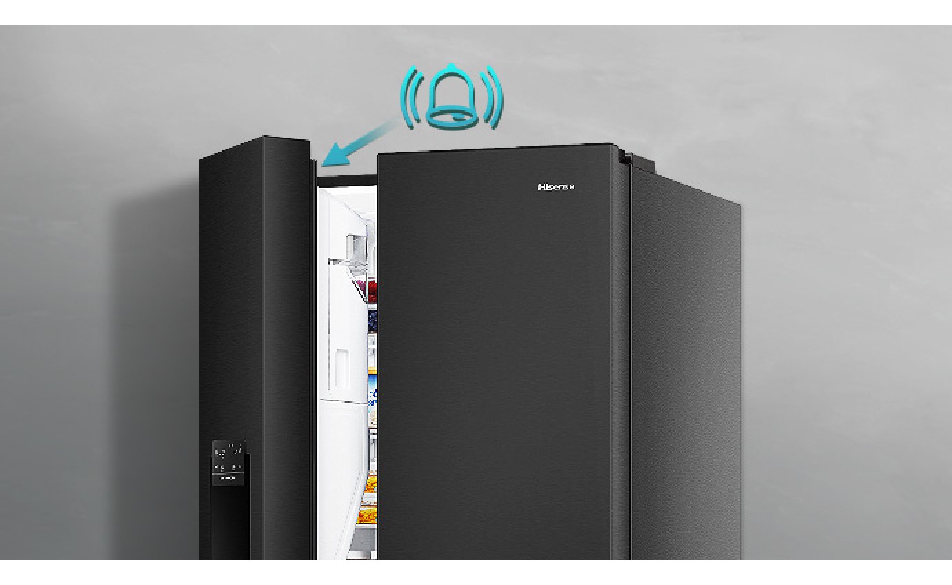 Hisense 632L Side by Side Fridge (Black) HRSBS633BW