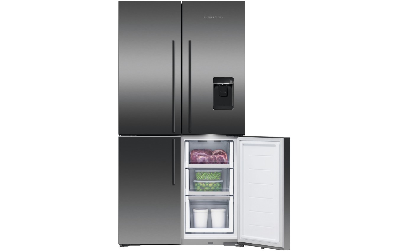 Fisher & Paykel 538L Series 7 Quad Door Refrigerator Freezer, Ice & Water RF605QDUVB2