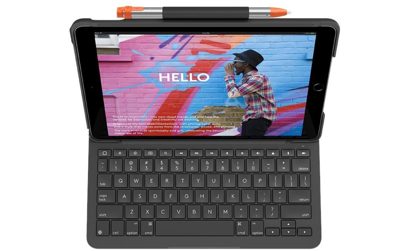 Logitech Slim Folio Case for iPad 10.2-inch (7th/8th/9th Gen) [Graphite] 920009469