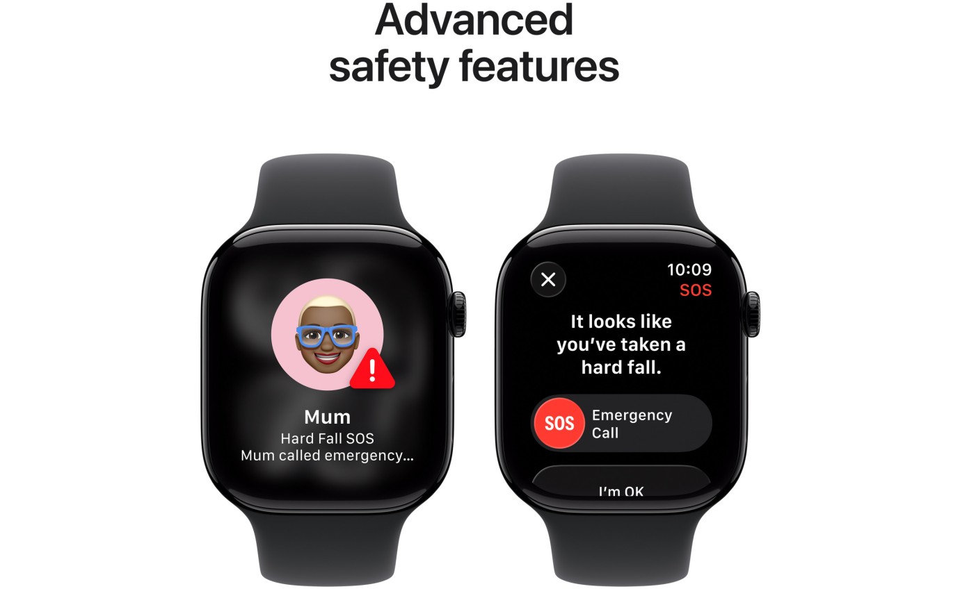 Apple Watch Series 11 GPS + Cellular 46mm Jet Black Aluminium Case with Black Sport Band (S/M) MFC24XA