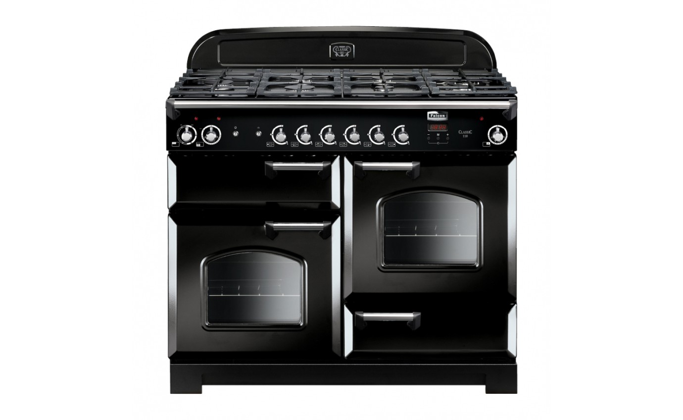 Falcon 110cm Classic Dual Fuel Upright Cooker CLA110DFFBLCH