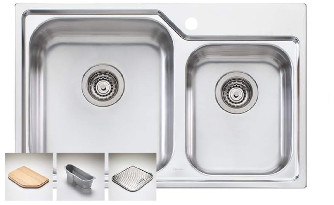 Oliveri Nu-Petite 1 & 3/4 Bowl Sink NP6151TH