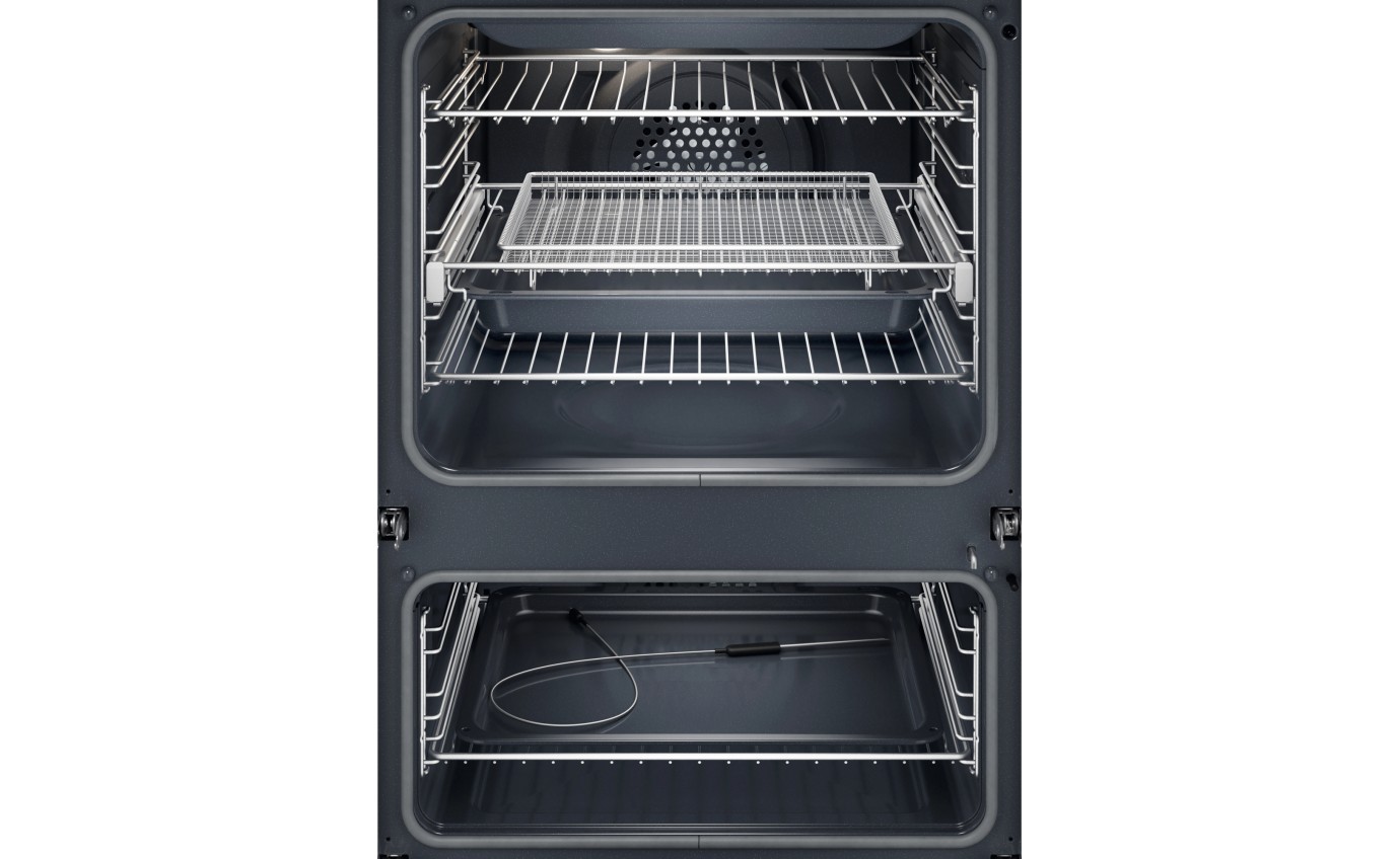 Electrolux 60cm 600 Series Pyrolytic Double Oven with SteamBake (Black) EVEP6626DF