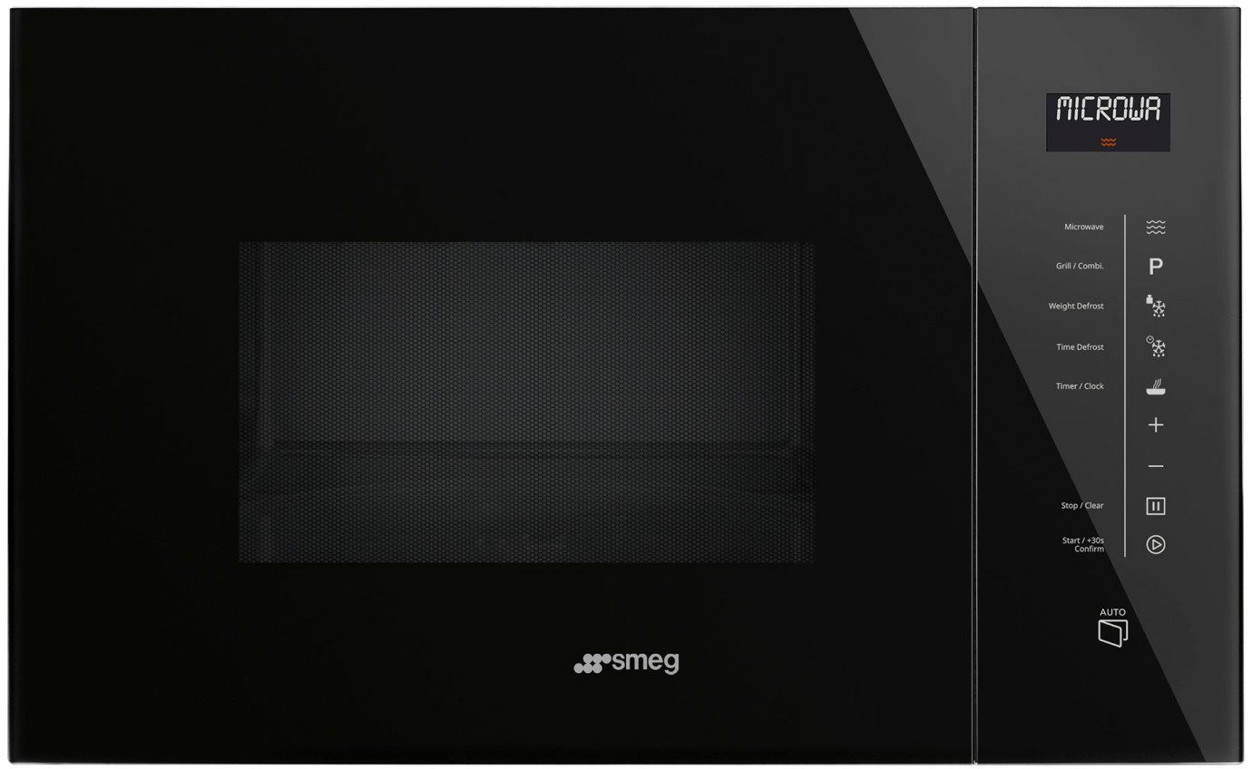 Smeg 25L Linea Built-in Microwave and Grill (Black) FMIA125B3
