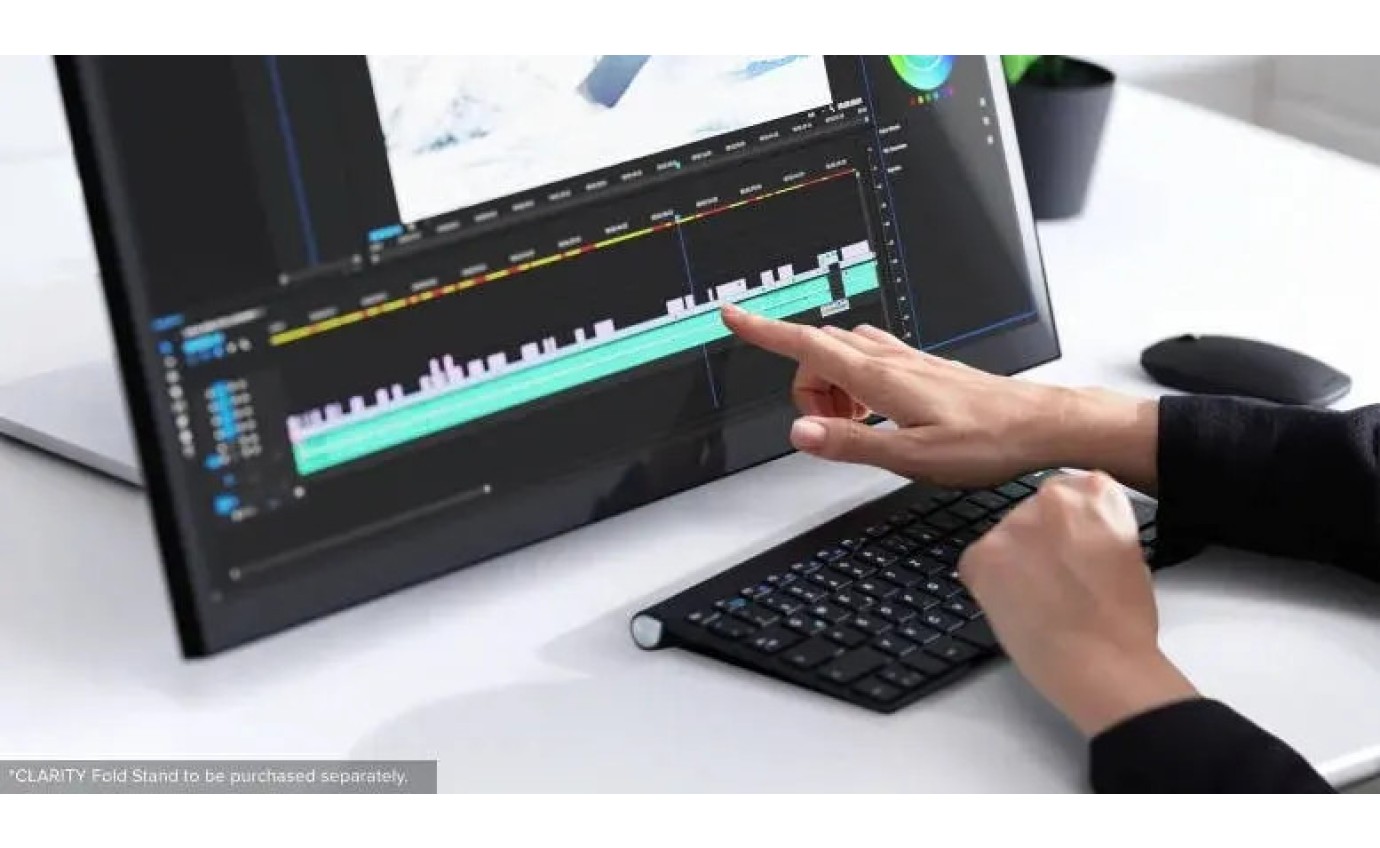 ALOGIC 27 inch Clarity Pro Touch Rotating 4K Monitor with 65W PD, Webcam and Touchscreen 27C4KPDWT