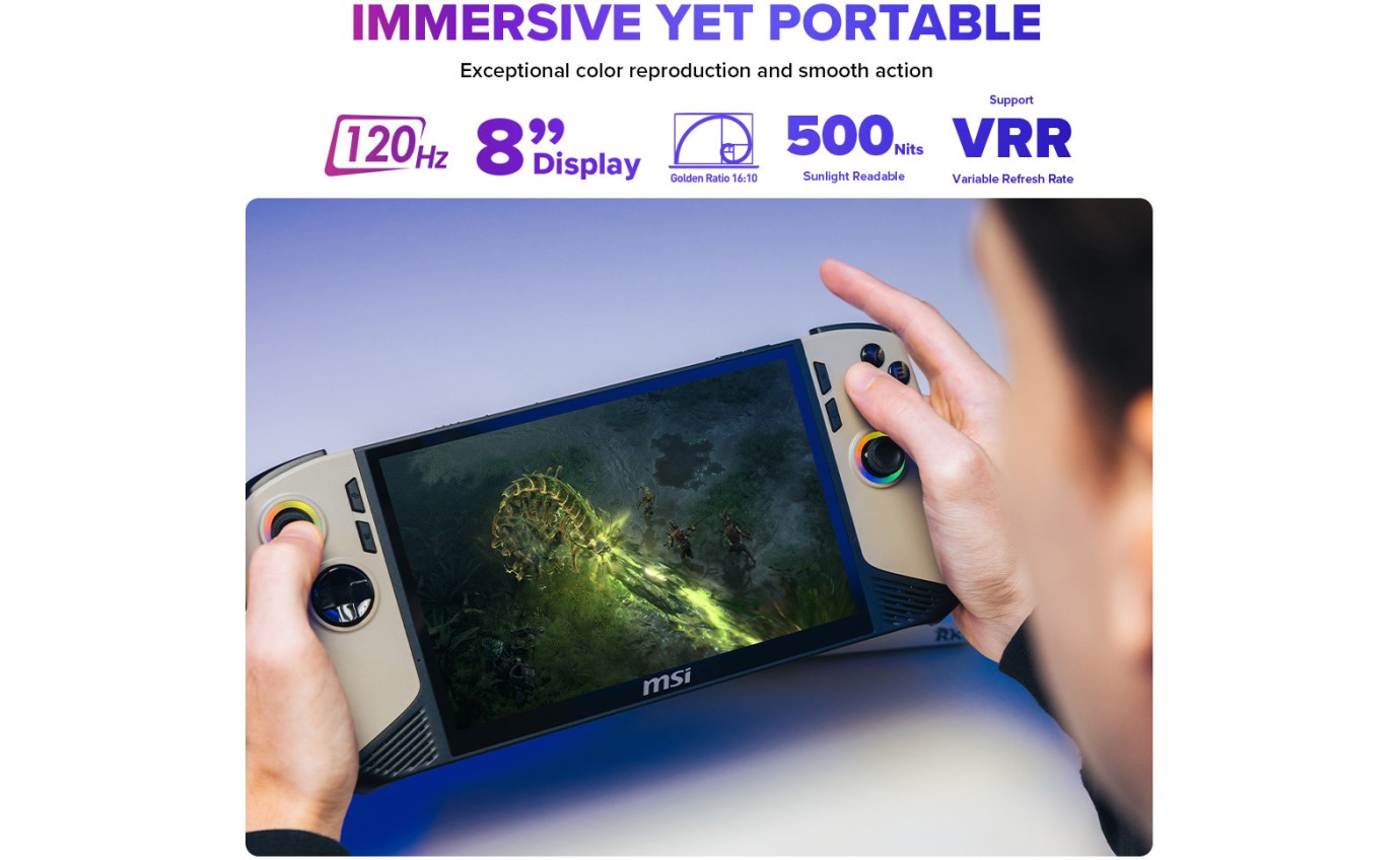 MSI Claw 8 AI+ Handheld Gaming Console Ultra 7 1TB A2VM004AU