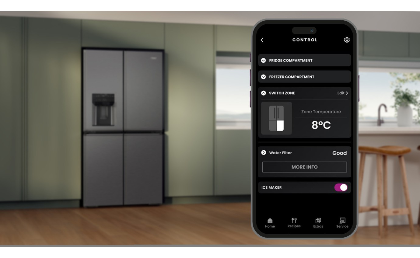 Haier 601L 600 Series Quad Door Refrigerator Freezer (Satina) HRF680YZS