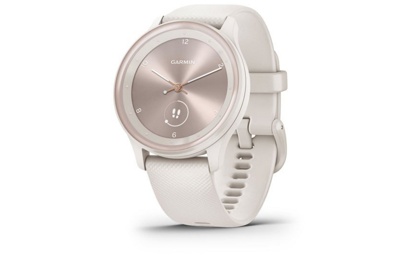 Garmin vivomove Sport Smartwatch Ivory Peach Gold 0100256601 010 02566 01 Retravision