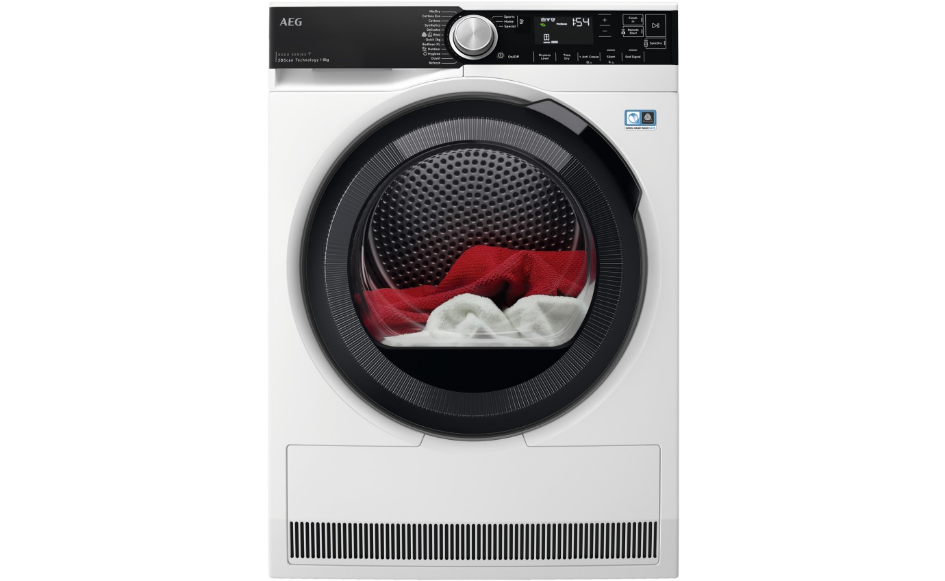 AEG 8kg Heat Pump Dryer T858M6OBC