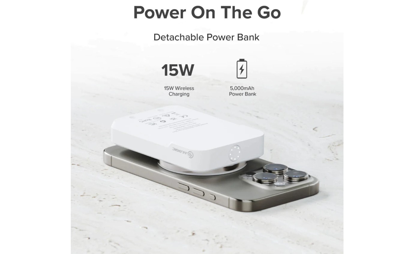 Alogic Matrix Ultimate 3-in-1 Wireless Charger with MagSafe Power Bank MFPB5KMG