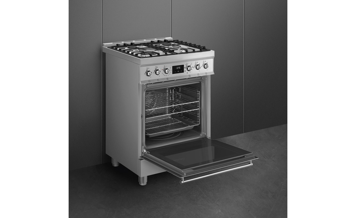 Smeg 60cm Gas/Electric Upright Cooker CS6GMXA2