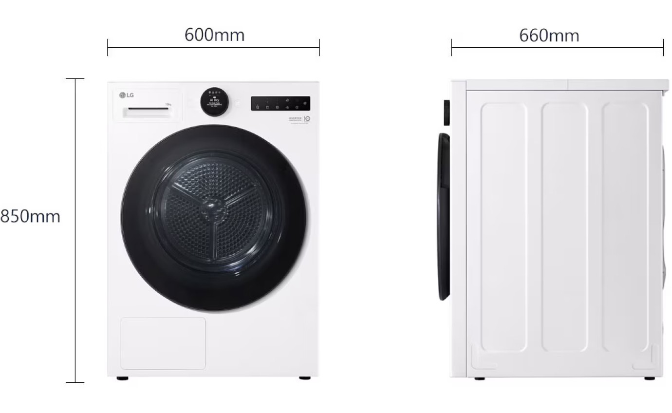 LG 10kg Heat Pump Dryer DXH910W