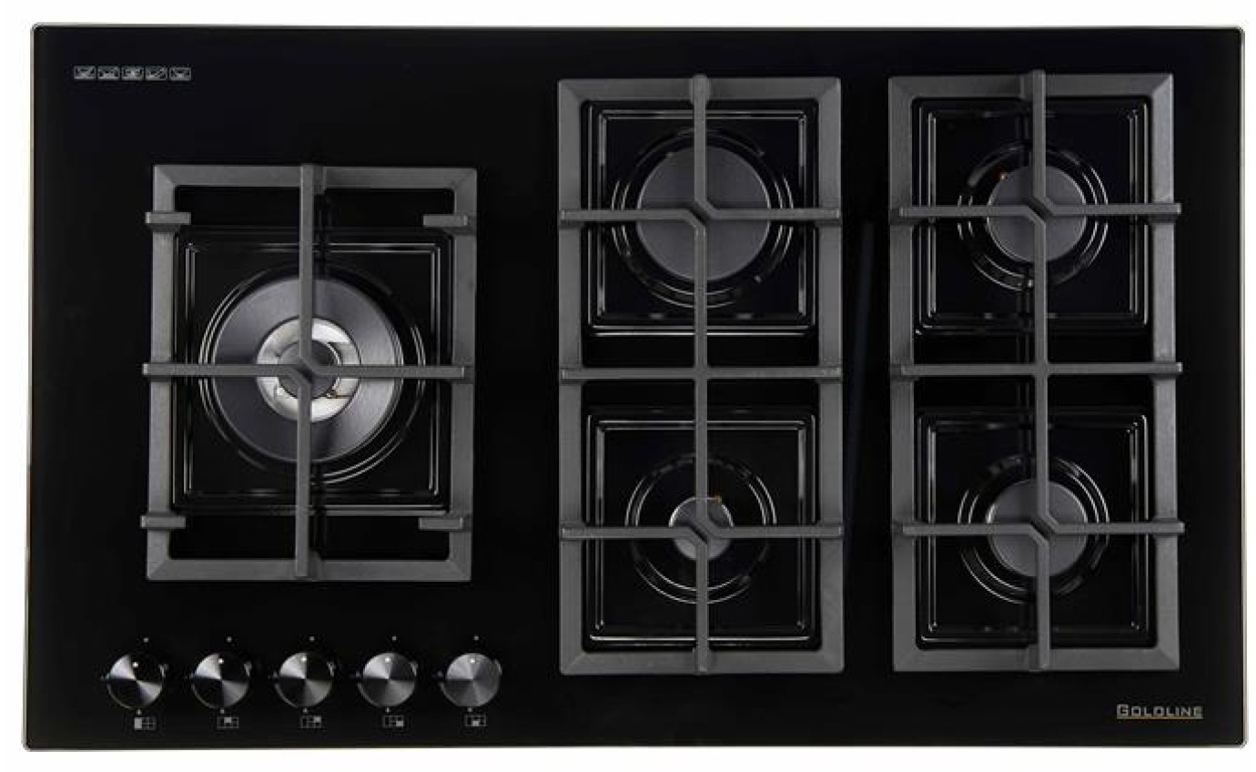 Goldline 90cm Black Gas Cooktop GLAGCA9053LD
