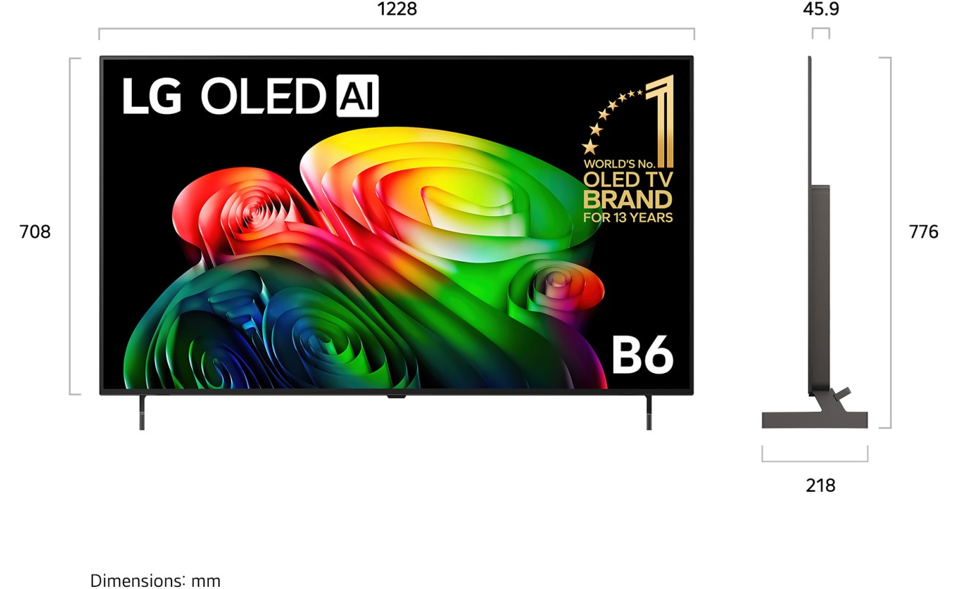 LG 55 inch B6 OLED AI 4K Smart TV OLED55B6PSA