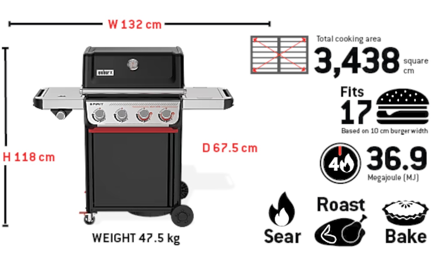 Weber Spirit&reg; E-435 4-Burner Gas Barbecue (LPG) 1501780