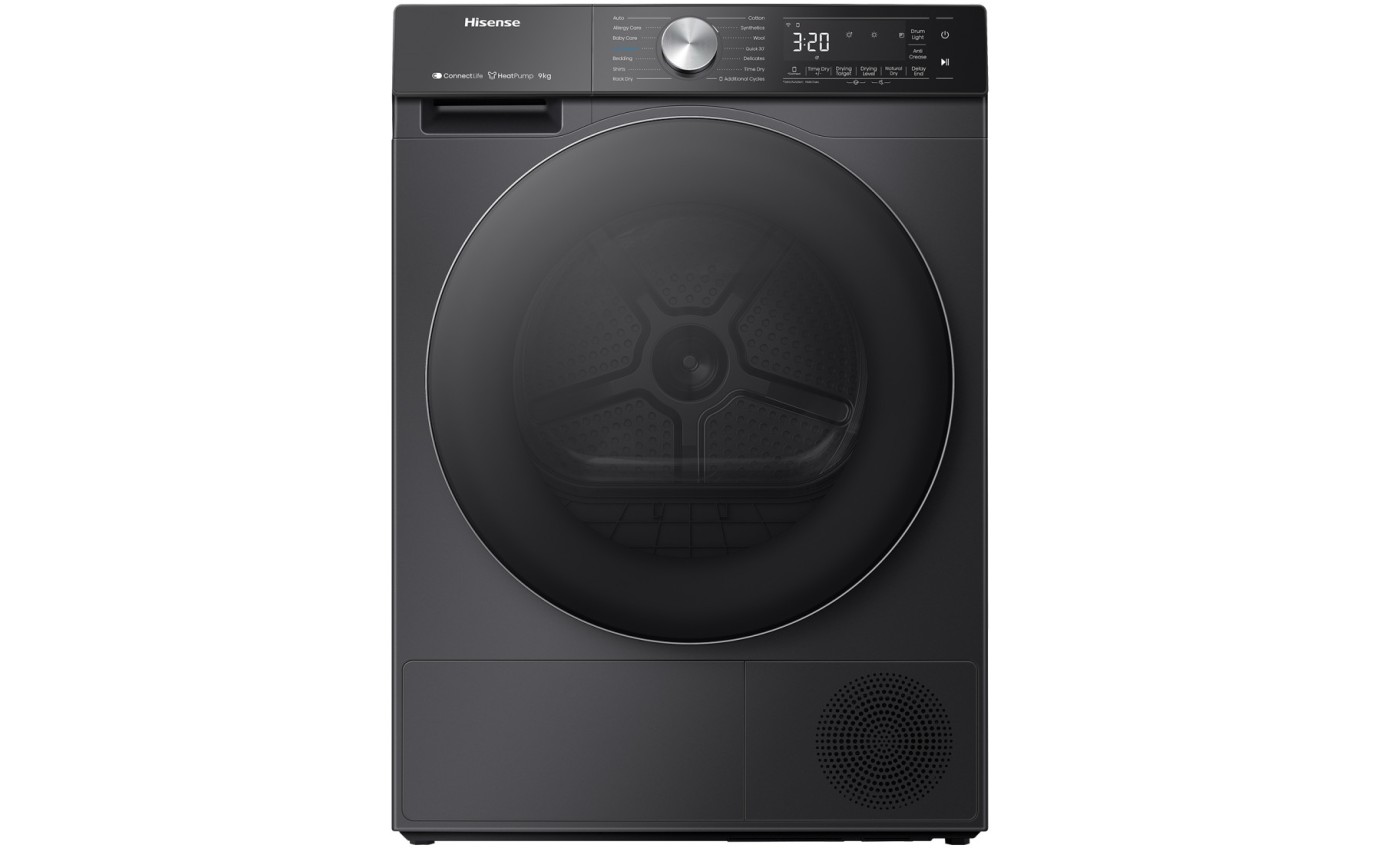 Hisense 9kg Series 7 Heat Pump Dryer (Charcoal Black) HDF7S90HB
