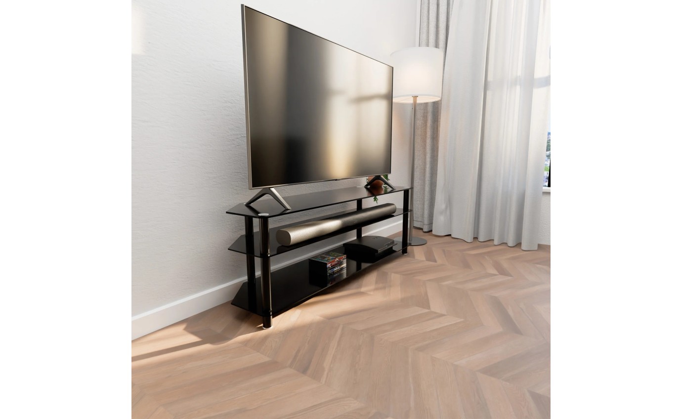 Tauris ACE 1500mm Tempered Glass & Steel Entertainment Unit ACE1500