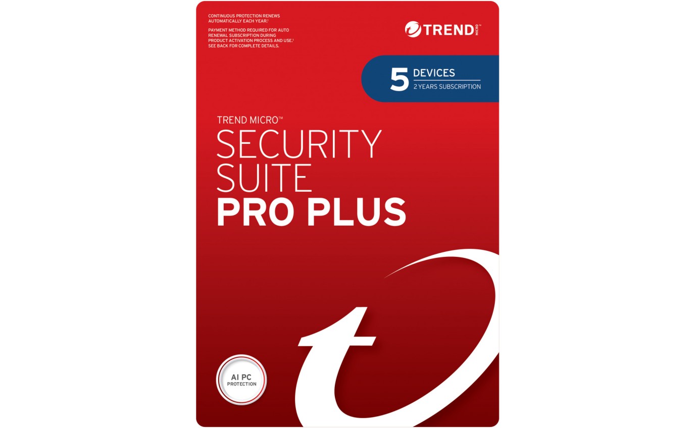 Trend Micro Security Suite Pro Plus (5 Devices 2 Years) AUTMALL032