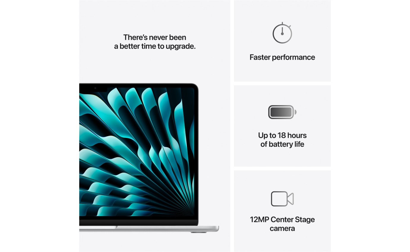 Apple MacBook Air 13-inch M4 Chip 16GB RAM 256GB (Silver) MW0W3XA