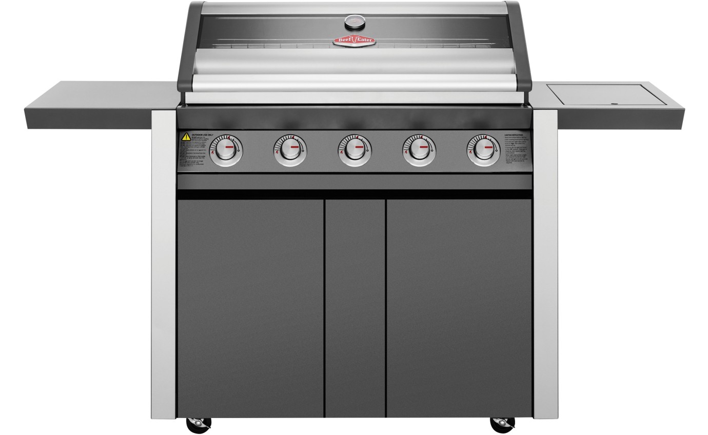 BeefEater 1600 Series 5 Burner BBQ & Trolley (Dark Stainless Steel) BMG1651DA