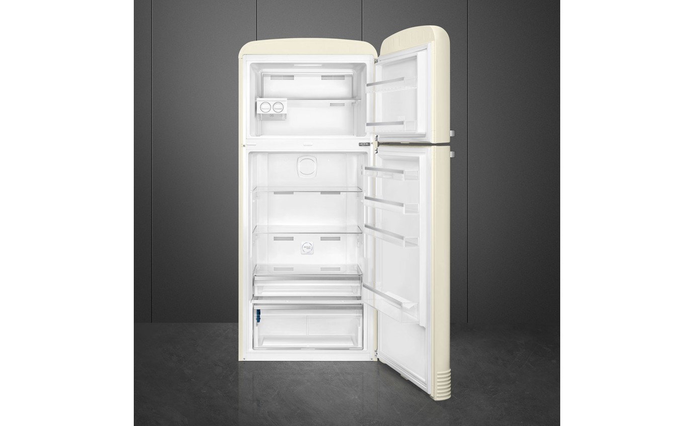 Smeg 524L 50s Style Retro Top Mount Fridge (Cream) FAB50RCR5AU