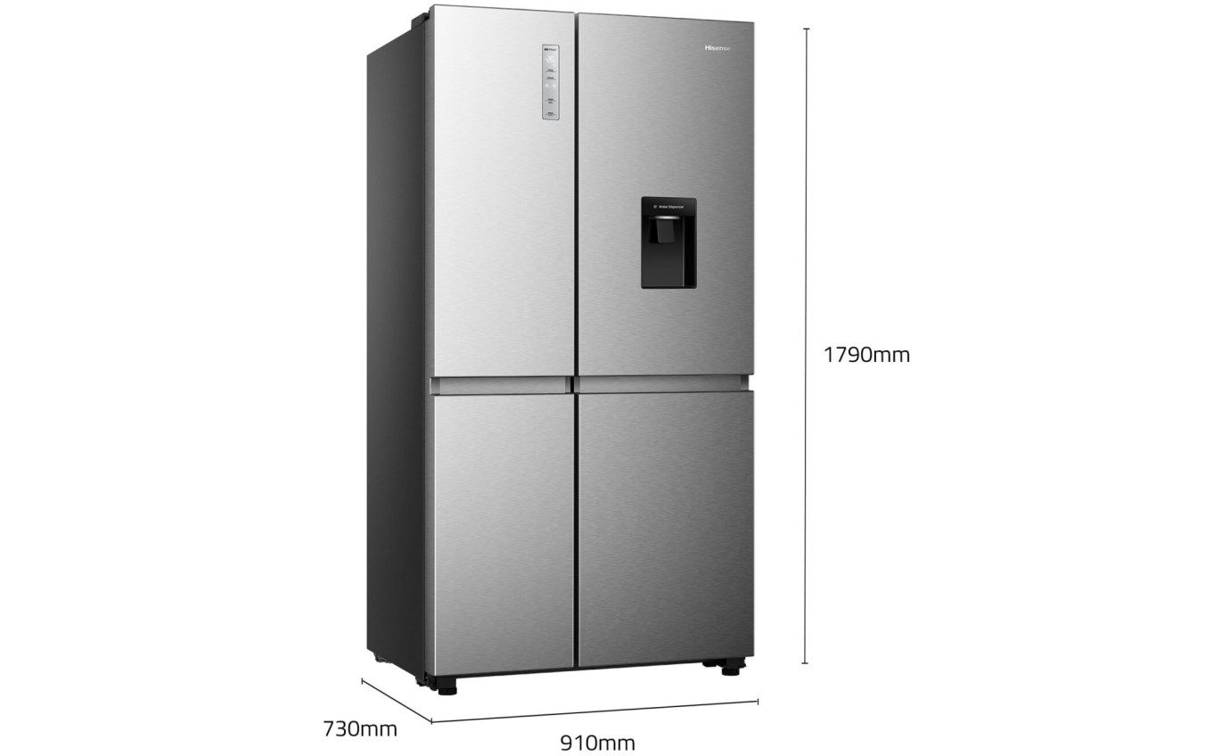 Hisense 649L Side-by-Side Fridge (Silver) HRSBS649SW