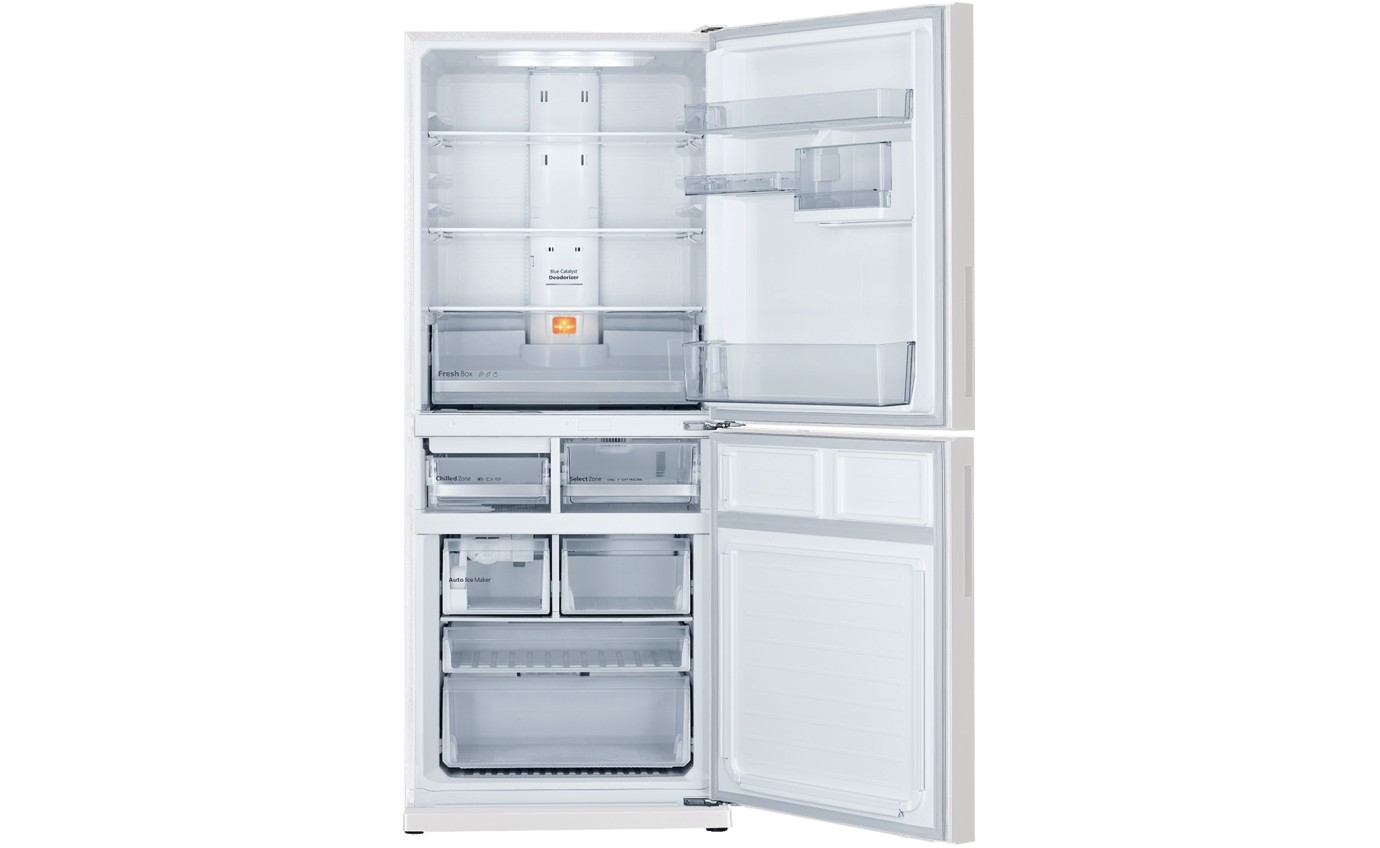 Mitsubishi 421L Bottom Mount Fridge (Glacier White) MRHGS421EXGWHA