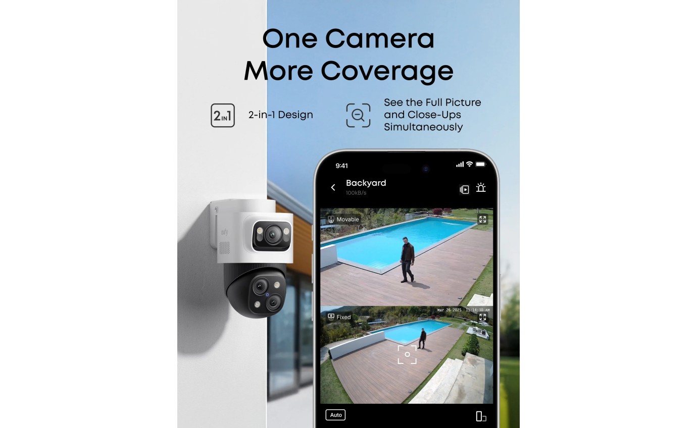 eufy Security PoE PTZ S4 (Add On) T8E00T21