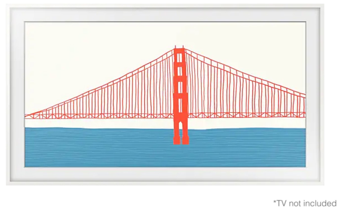 Samsung 55 inch Modern Bezel for The Frame TV 2021/2022 (White) VGSCFA55WTBRU