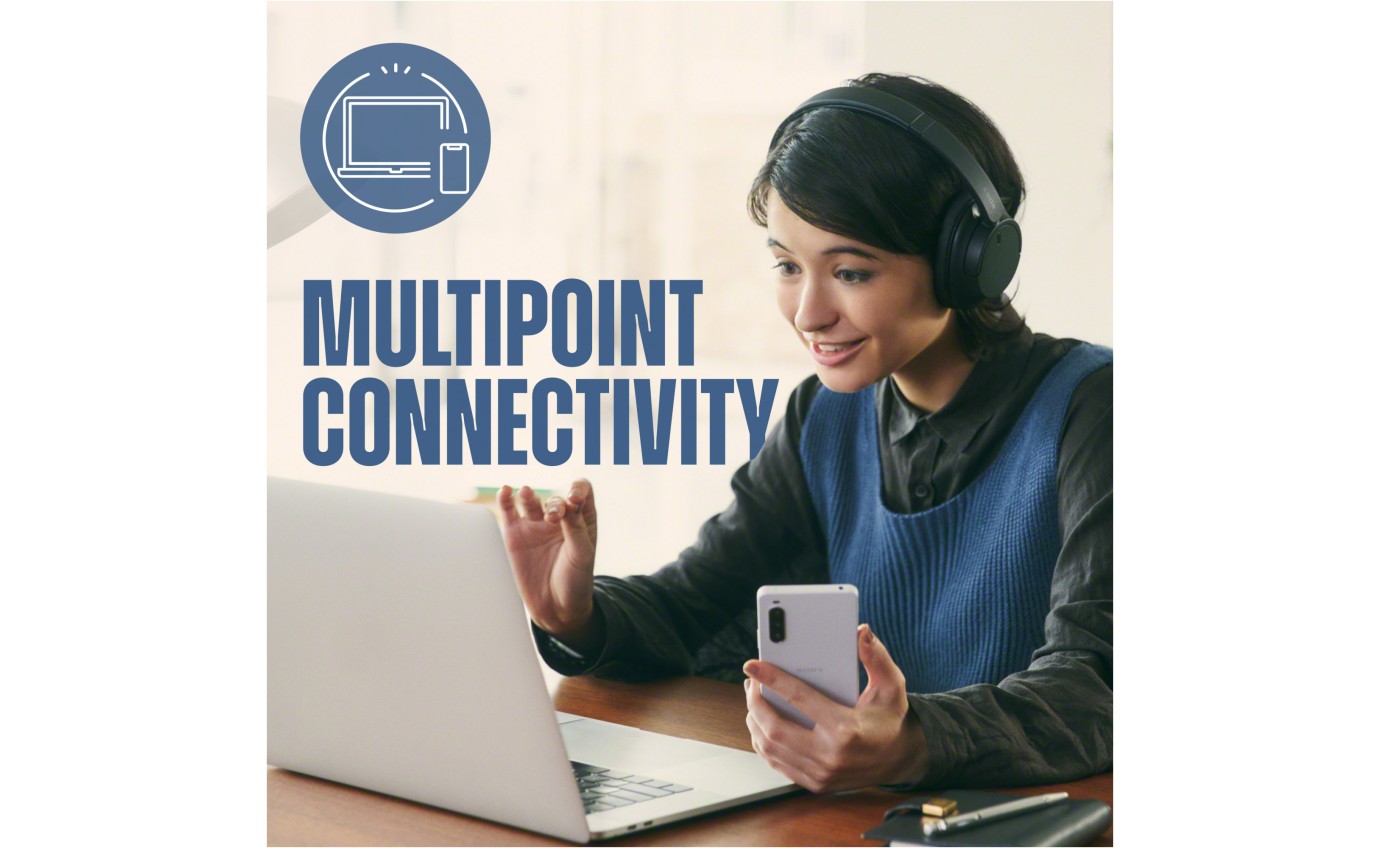 Sony Wireless Noise Cancelling Headphones (Blue) WHCH720NL