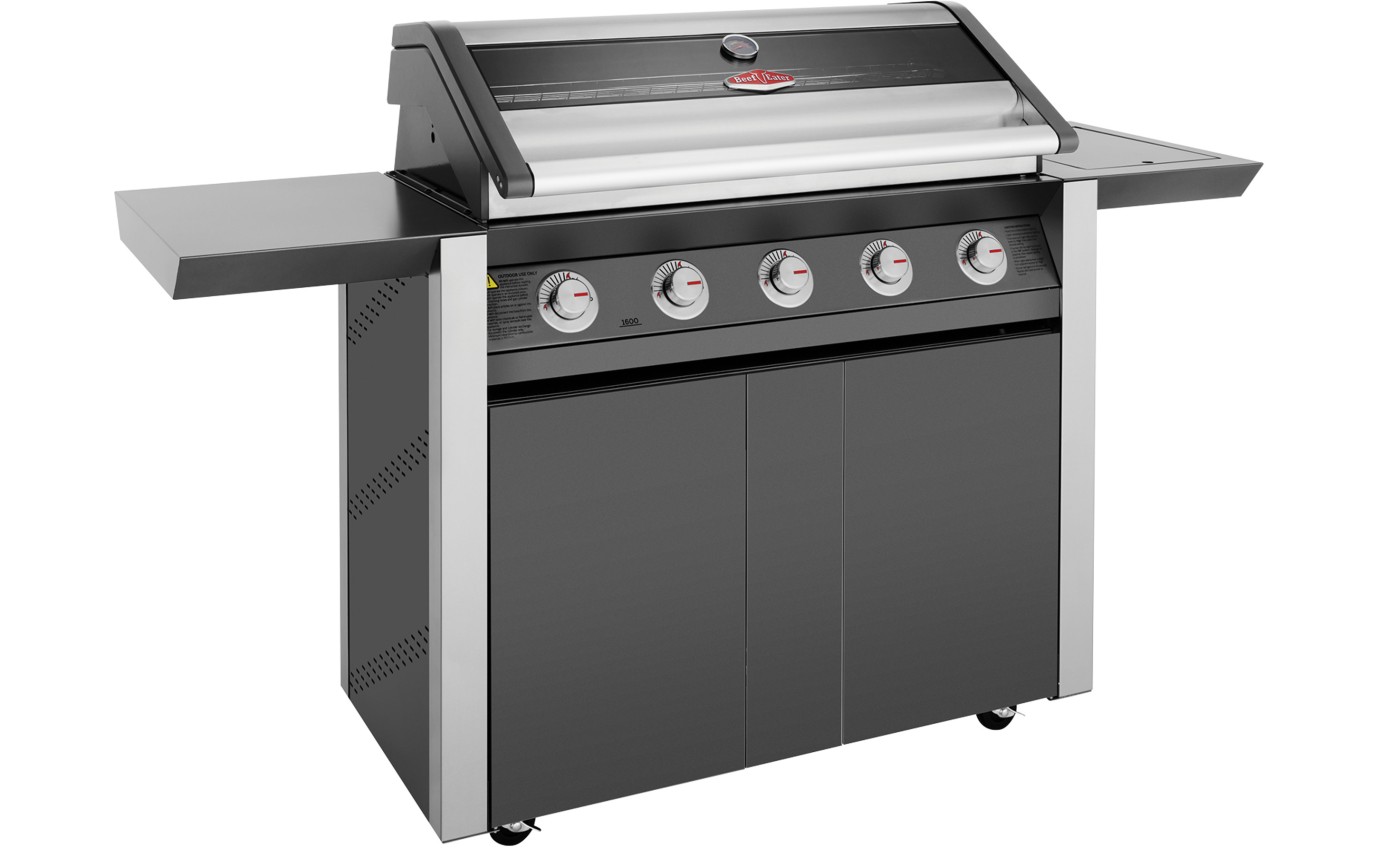 BeefEater 1600 Series 5 Burner BBQ & Trolley (Dark Stainless Steel) BMG1651DA