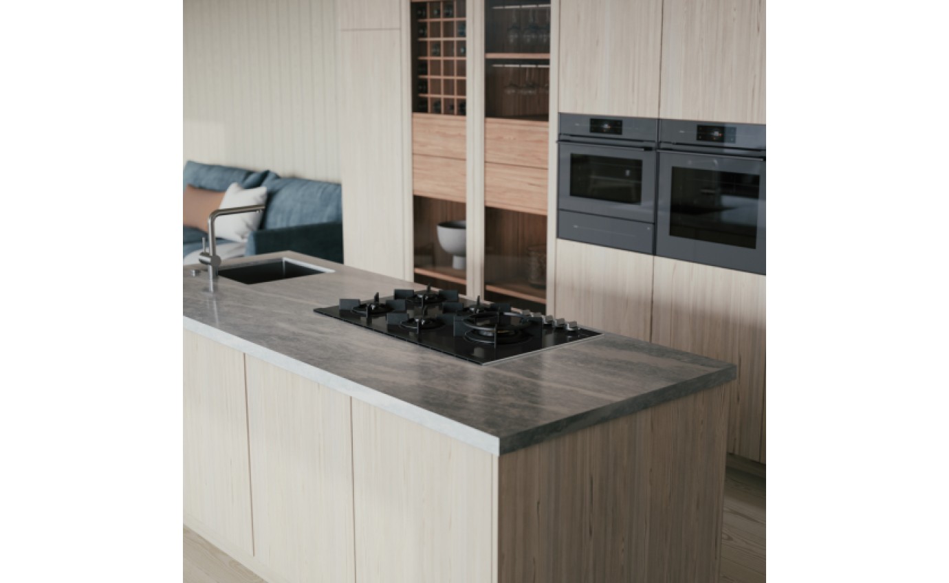 ASKO 90cm Natural Gas 5 Burner Cooktop with Fusion Volcano Burner HG8953BGD1