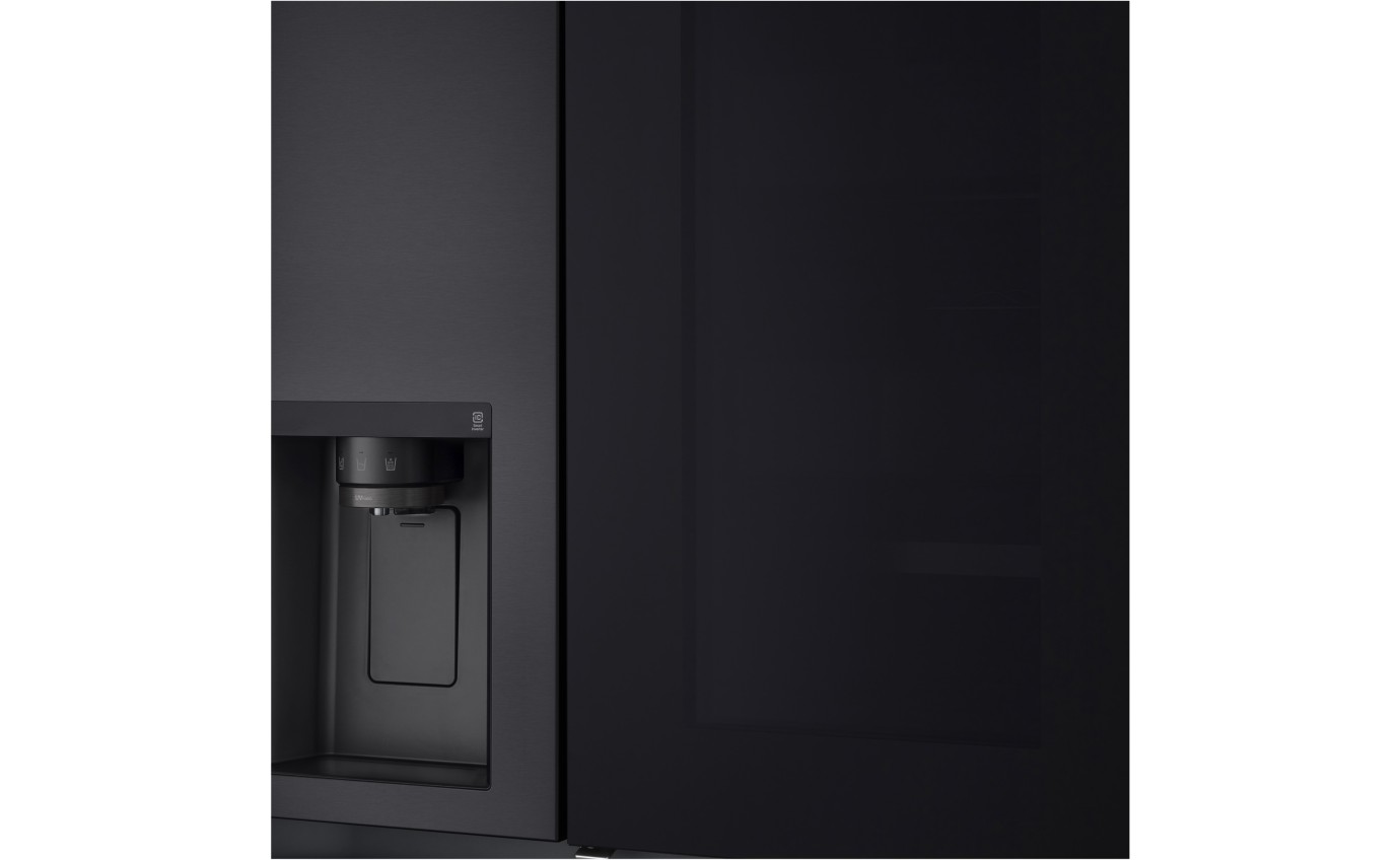 LG 635L InstaView Side By Side Fridge (Matte Black) GSV600MBLC