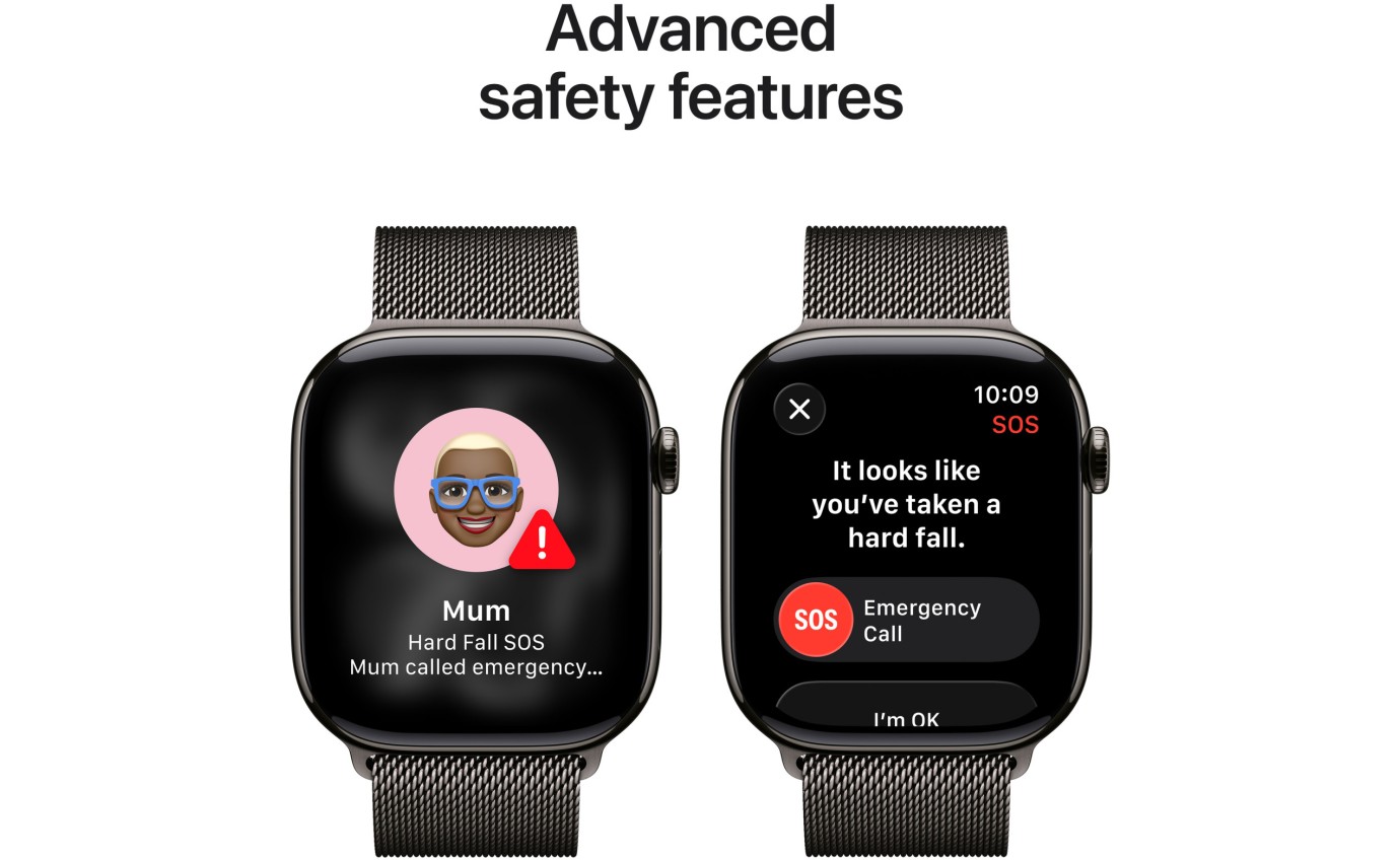 Apple Watch Series 11 GPS + Cellular 46mm Slate Titanium Case with Slate Milanese Loop (M/L) MFD44XA