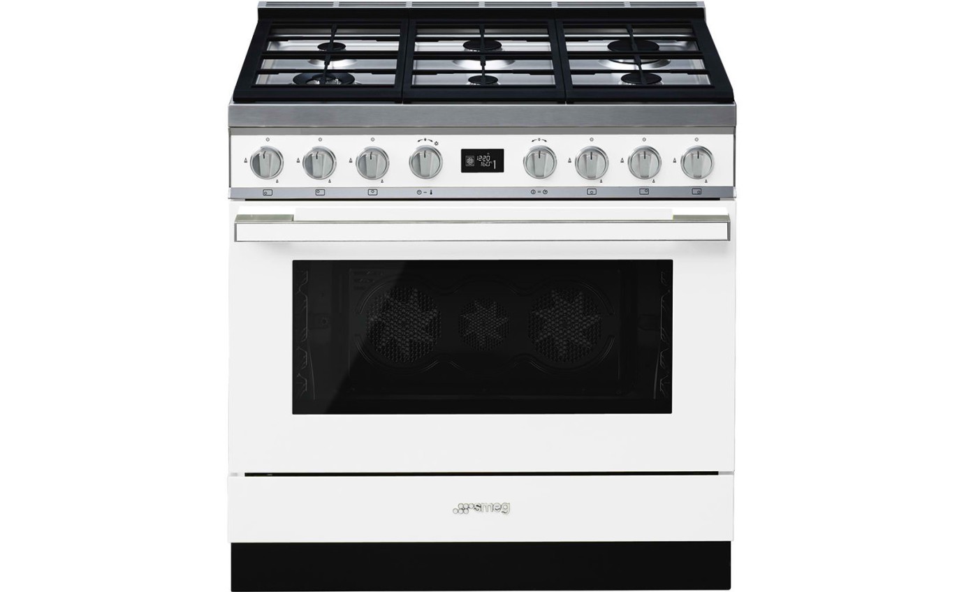 Smeg 90cm Portofino Pyrolytic Freestanding Cooker CPF9GPWHA