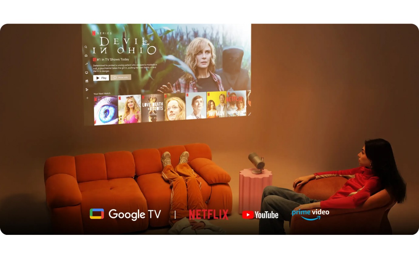 XGIMI MoGo 4 1080P FHD Google TV Portable Projector with 360&deg; Adjustable Stand WK08K