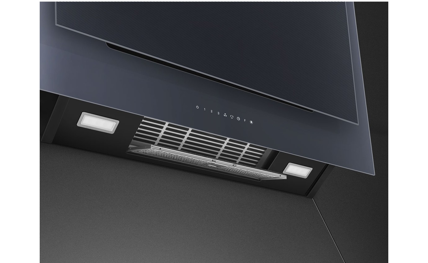 Smeg 90cm Linea Vertical Rangehood (Neptune Grey) KV194G