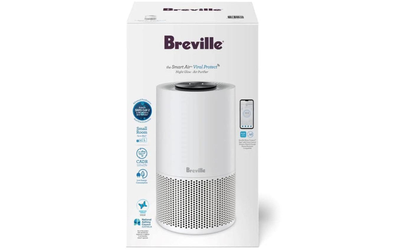Breville the Smart Air&trade; Viral Protect Night Glow Purifier LAP168WHT
