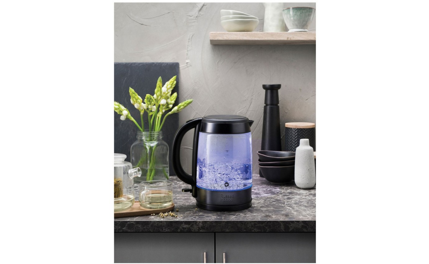 Russell Hobbs Brooklyn Glass Kettle (Black Stainless Steel) RHK172BCH