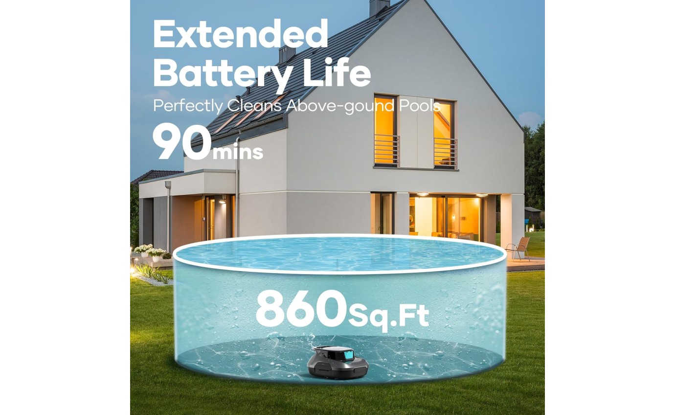 Aiper Scuba SE Cordless Robotic Pool Cleaner (Dark Grey) 253292
