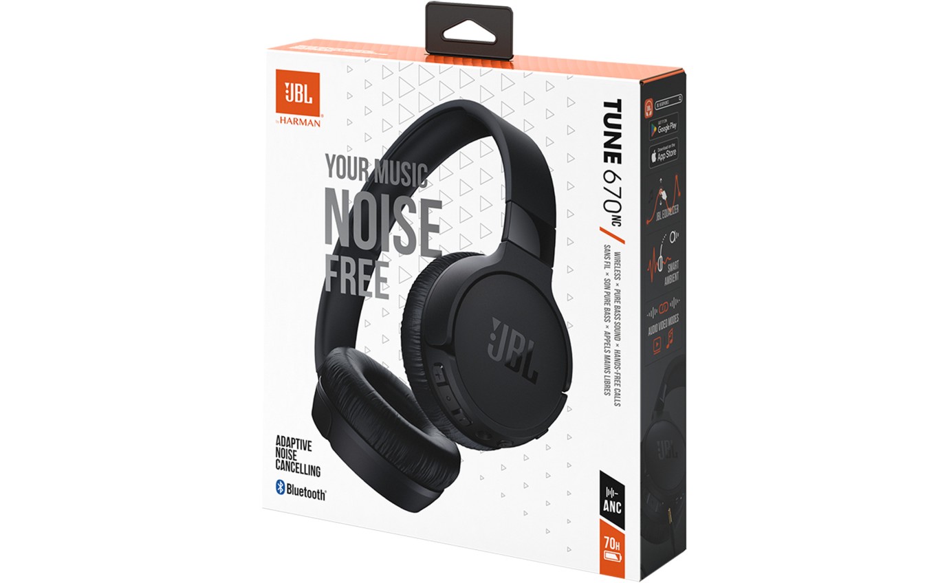 JBL Tune 670NC Noise Cancelling Headphones (Black) JBLT670NCBLK