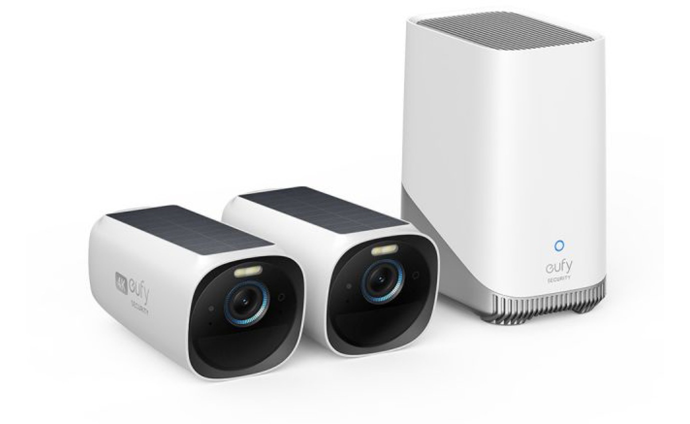 eufy Security eufyCam 3 with Homebase 3 (2 Pack) T8871TW1